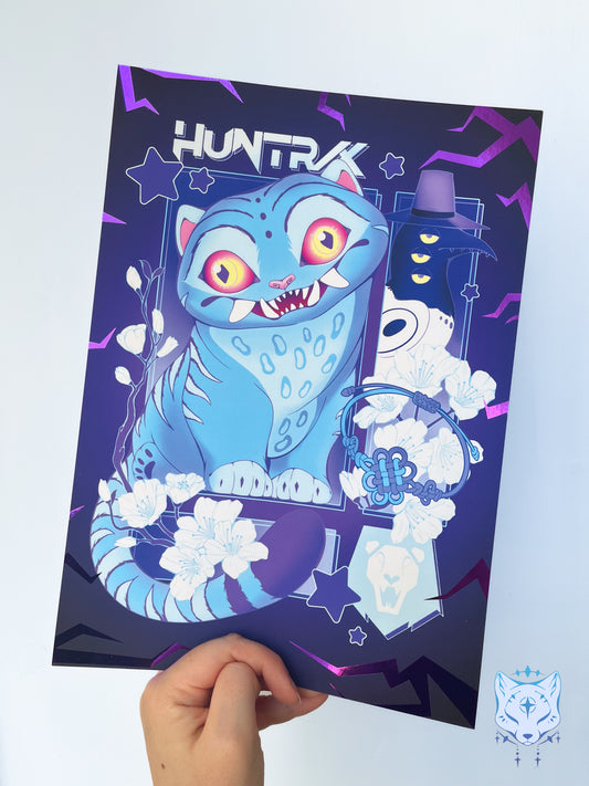 Depry & Birdy | Violet foil A4 art print