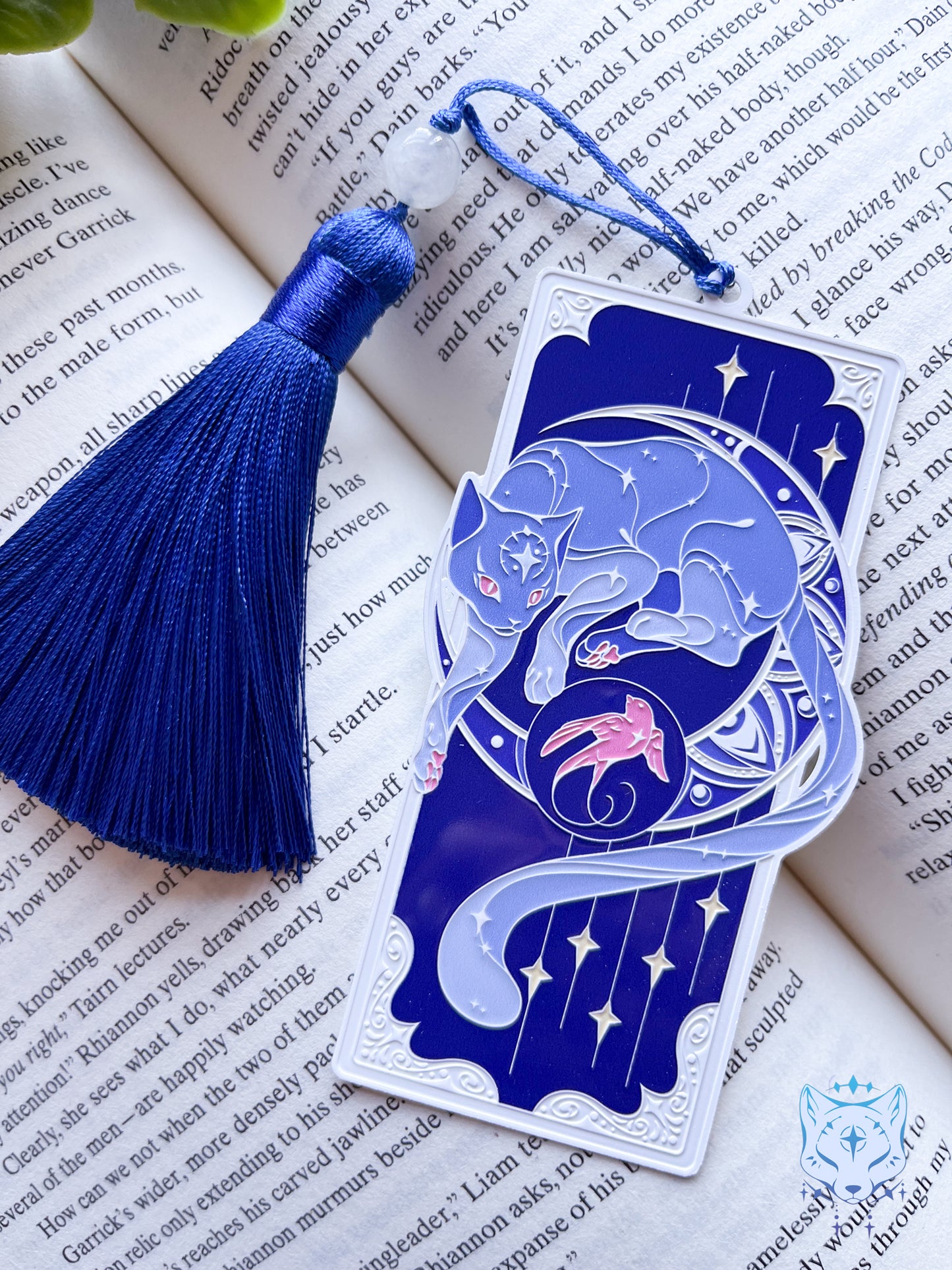 North Star Cat Bookmark | Blue/White