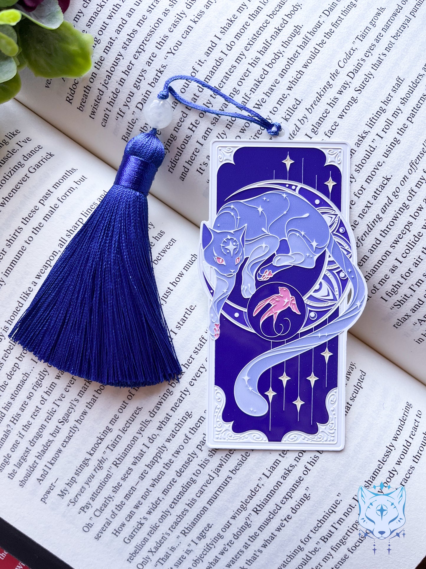 North Star Cat Bookmark | Blue/White