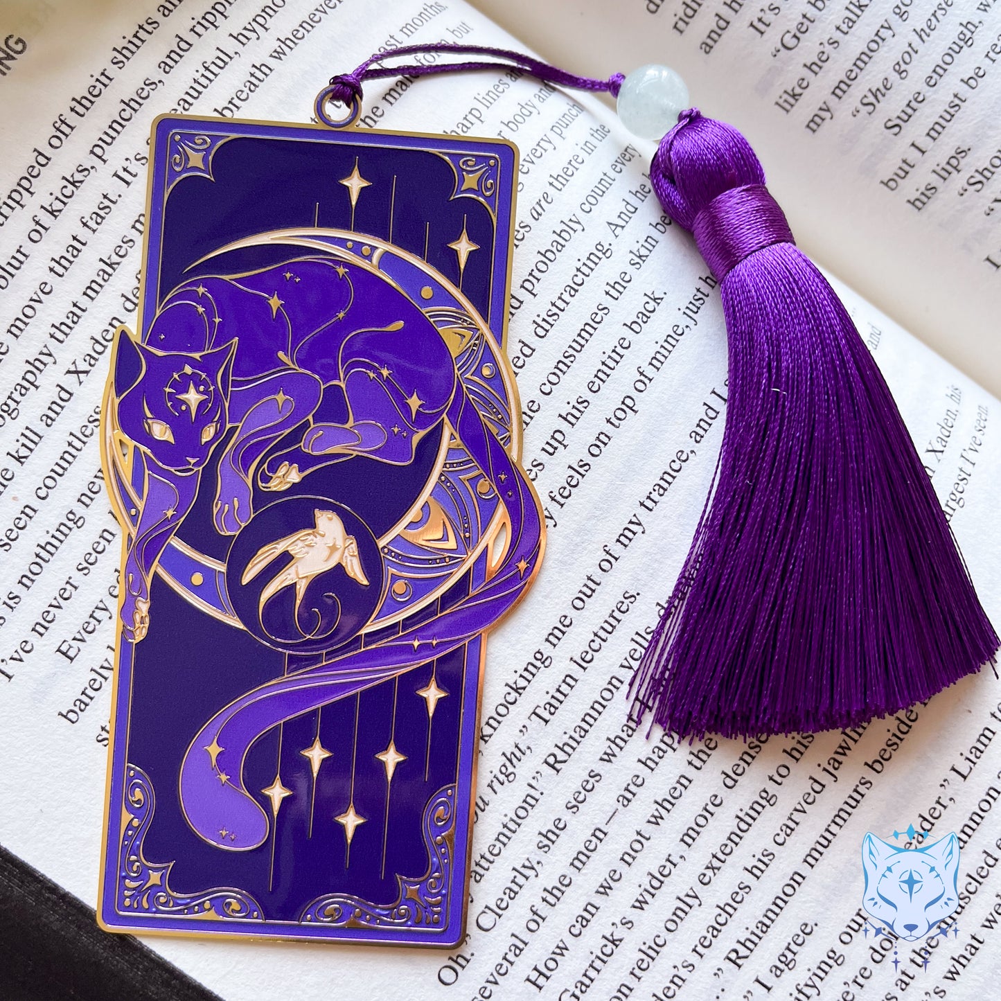 North Star Cat Bookmark | Purple