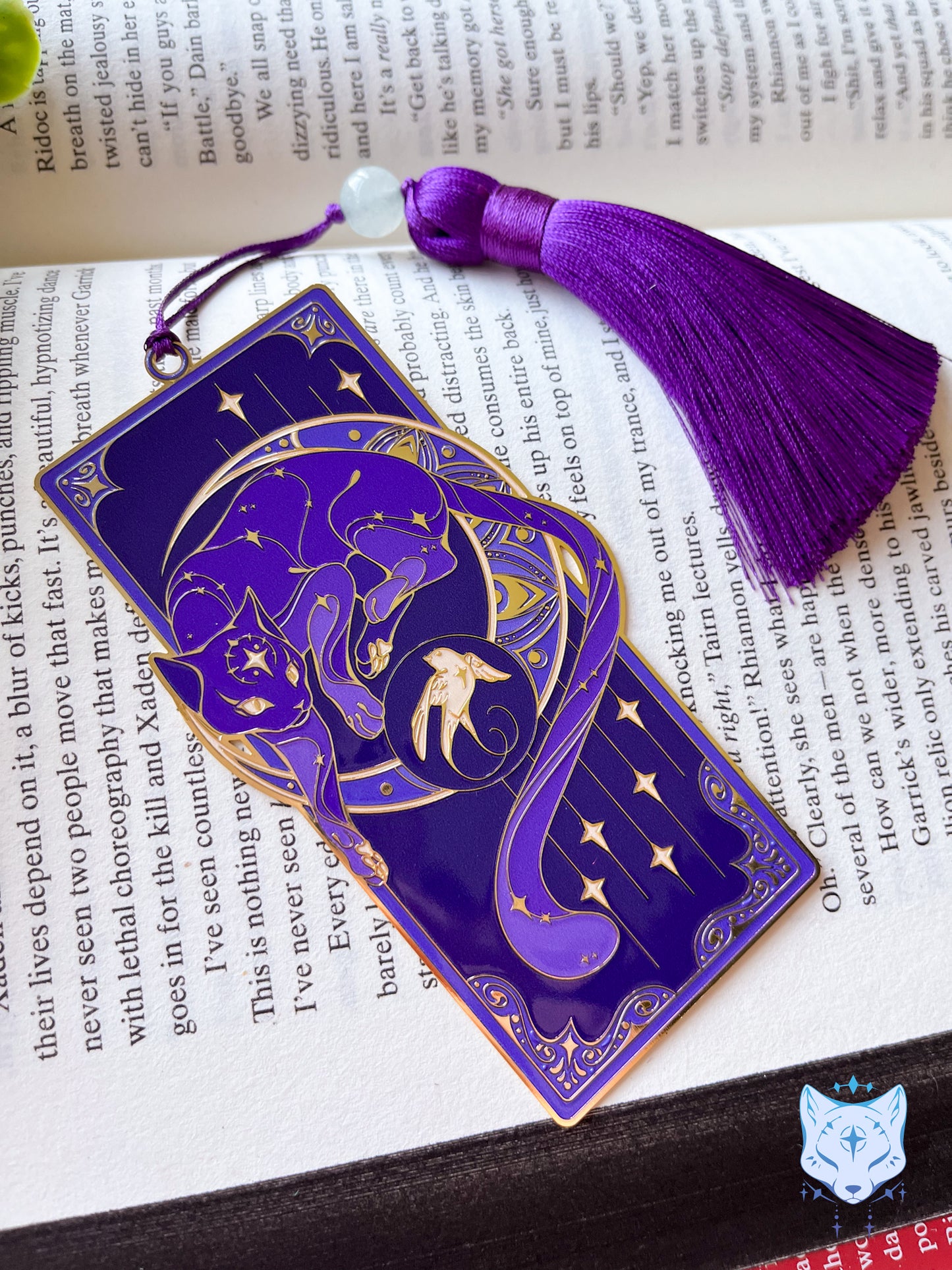North Star Cat Bookmark | Purple
