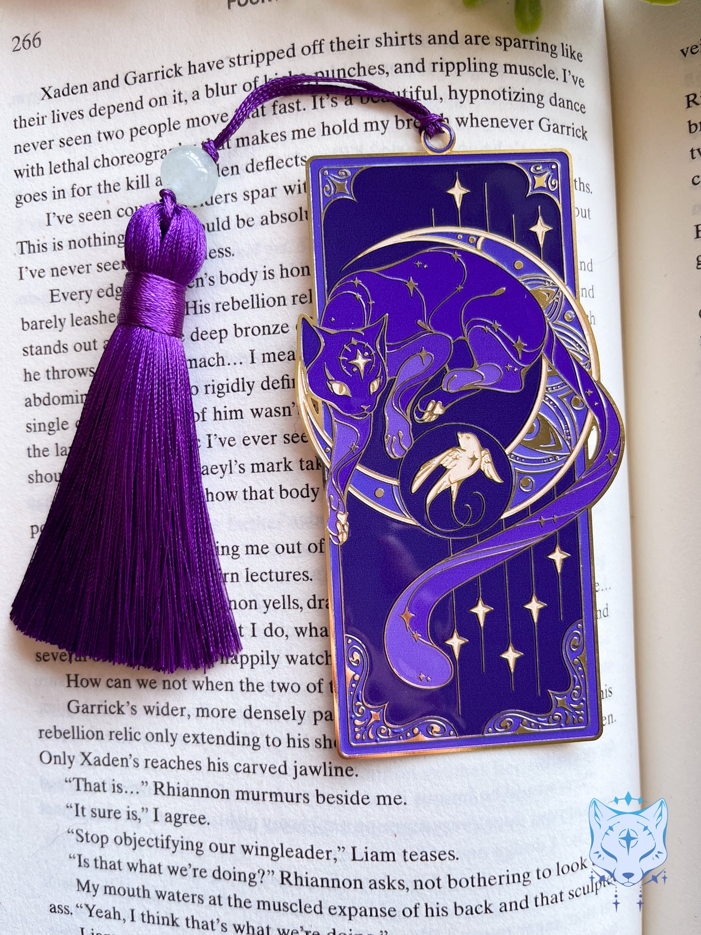 North Star Cat Bookmark | Purple