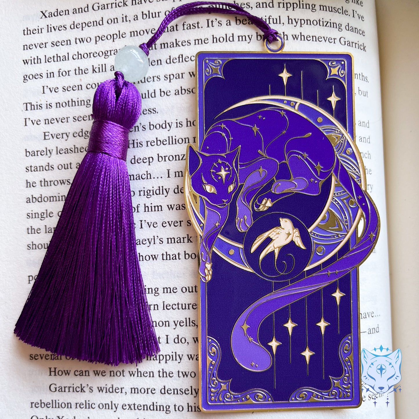 North Star Cat Bookmark | Purple