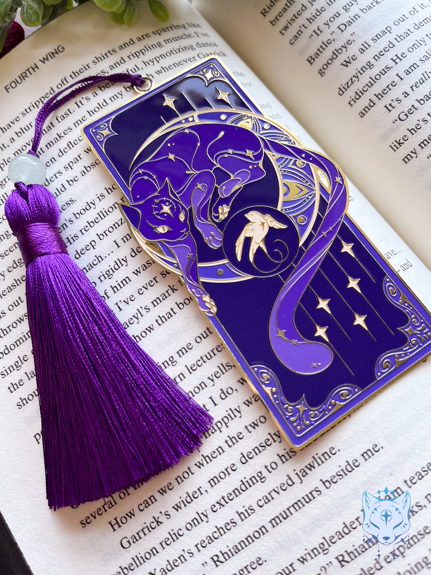 North Star Cat Bookmark | Purple