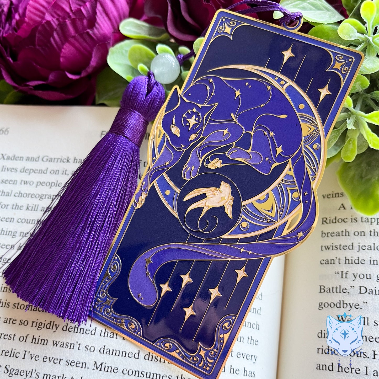 North Star Cat Bookmark | Purple