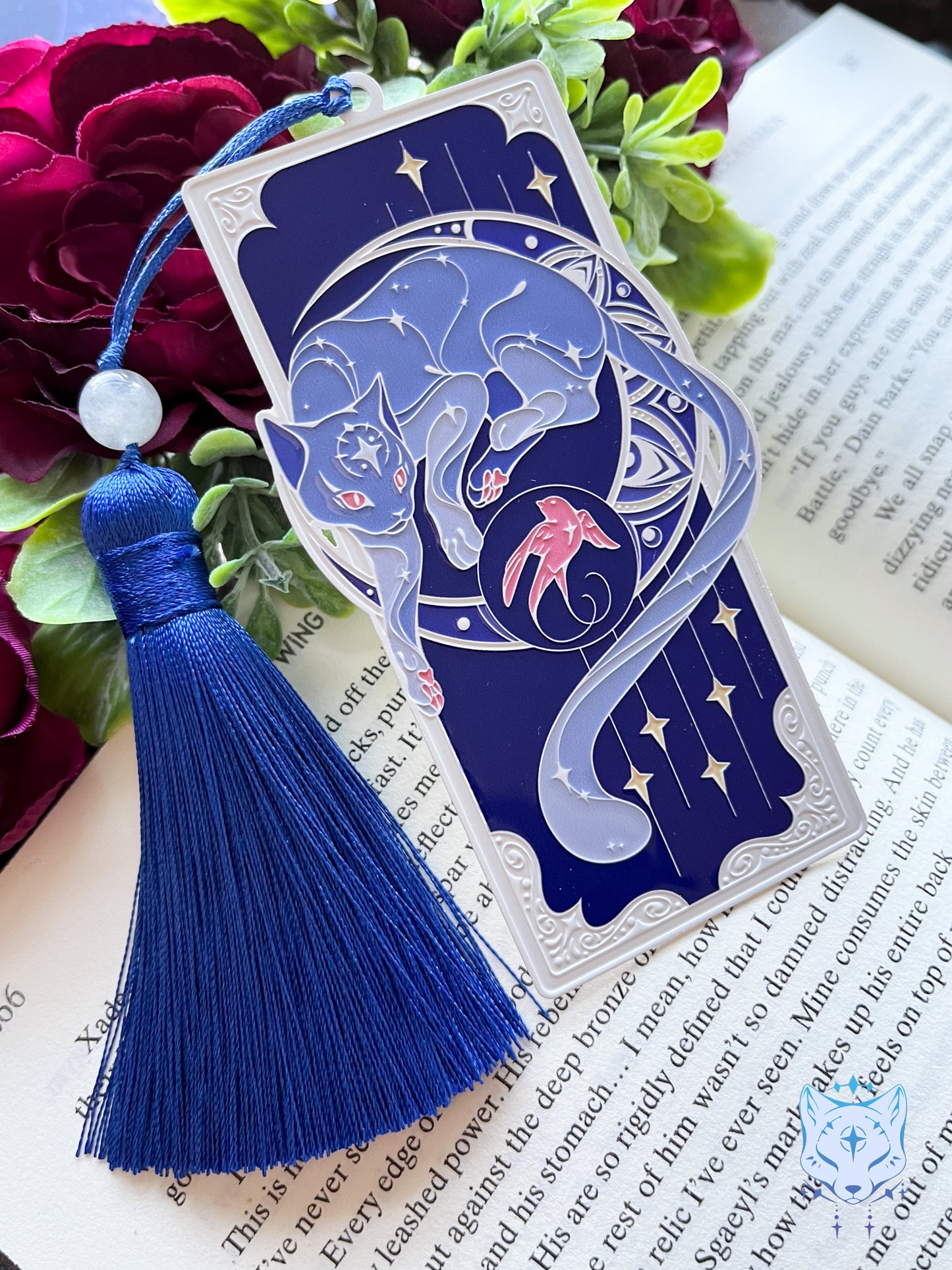 North Star Cat Bookmark | Blue/White