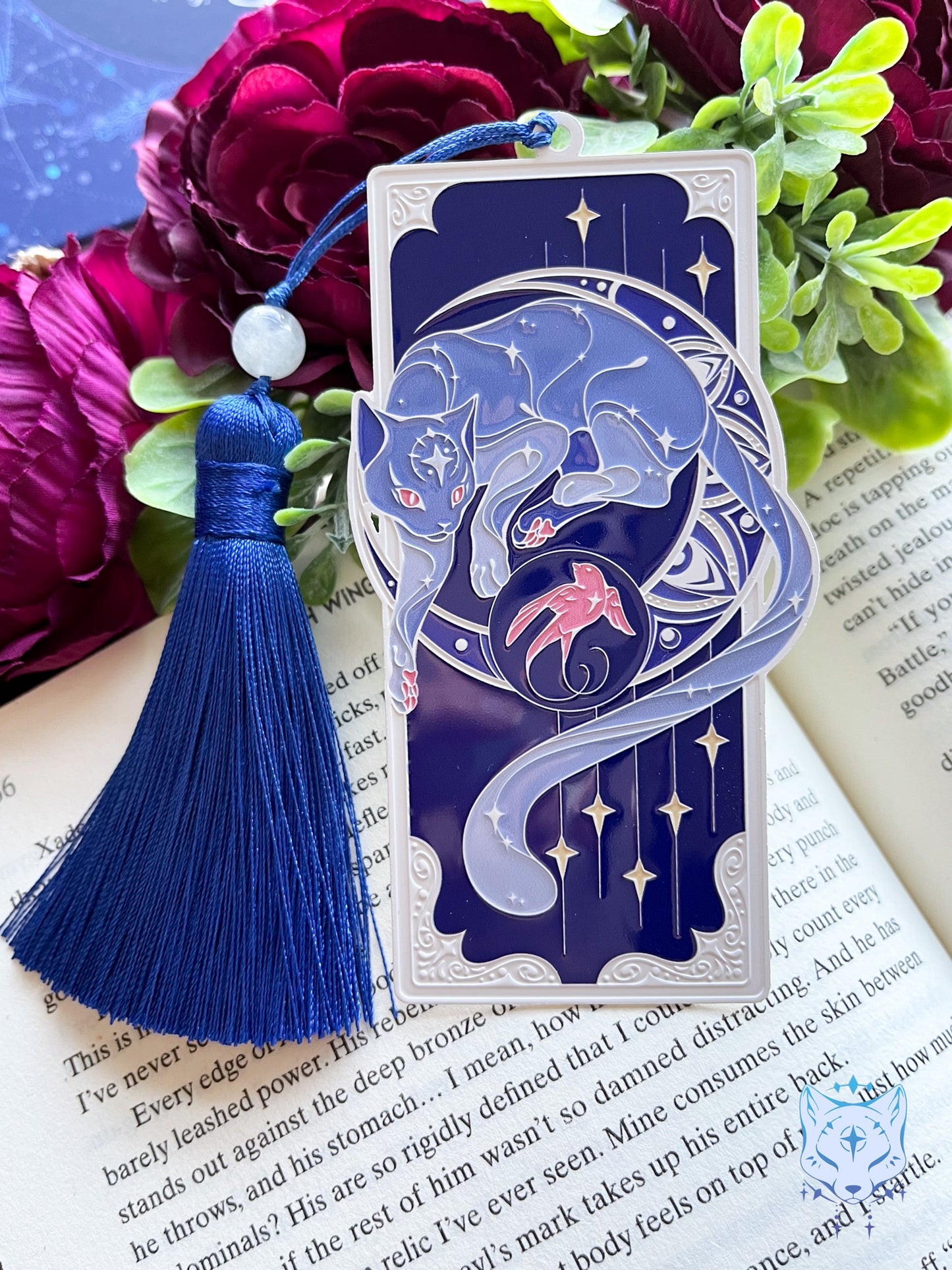 North Star Cat Bookmark | Blue/White
