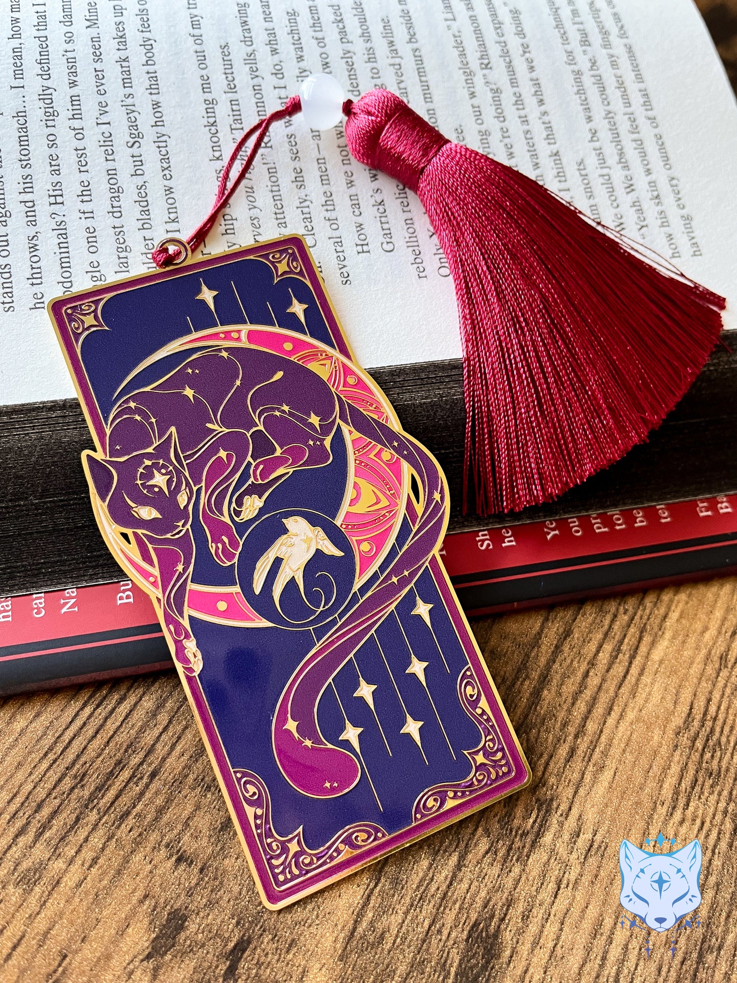 North Star Cat Bookmark | Red