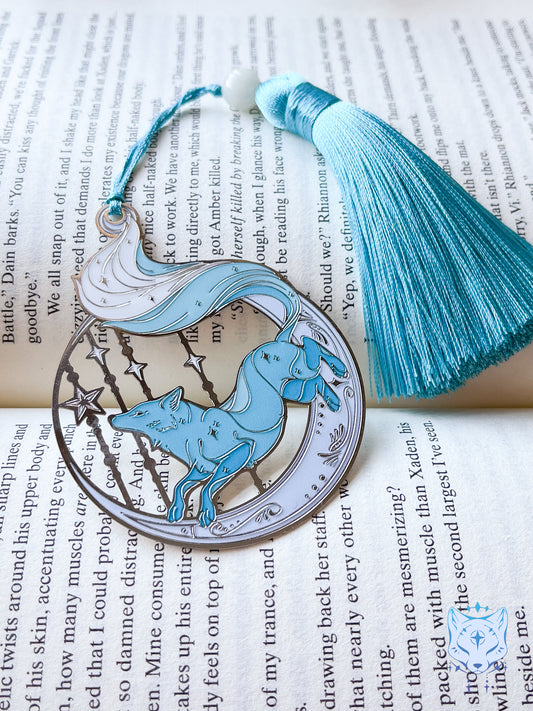 Circle Fox Bookmark | Blue