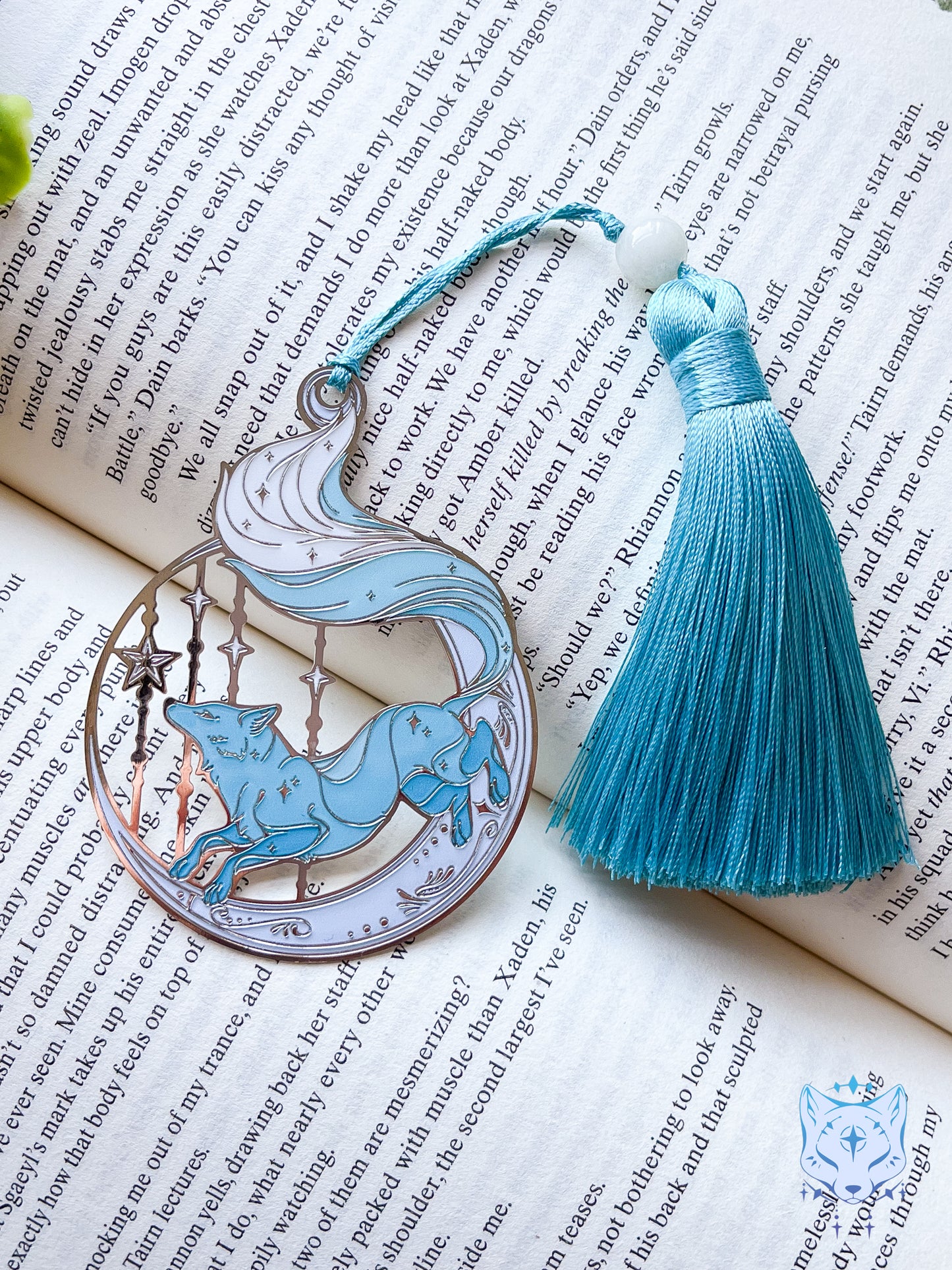 Circle Fox Bookmark | Blue