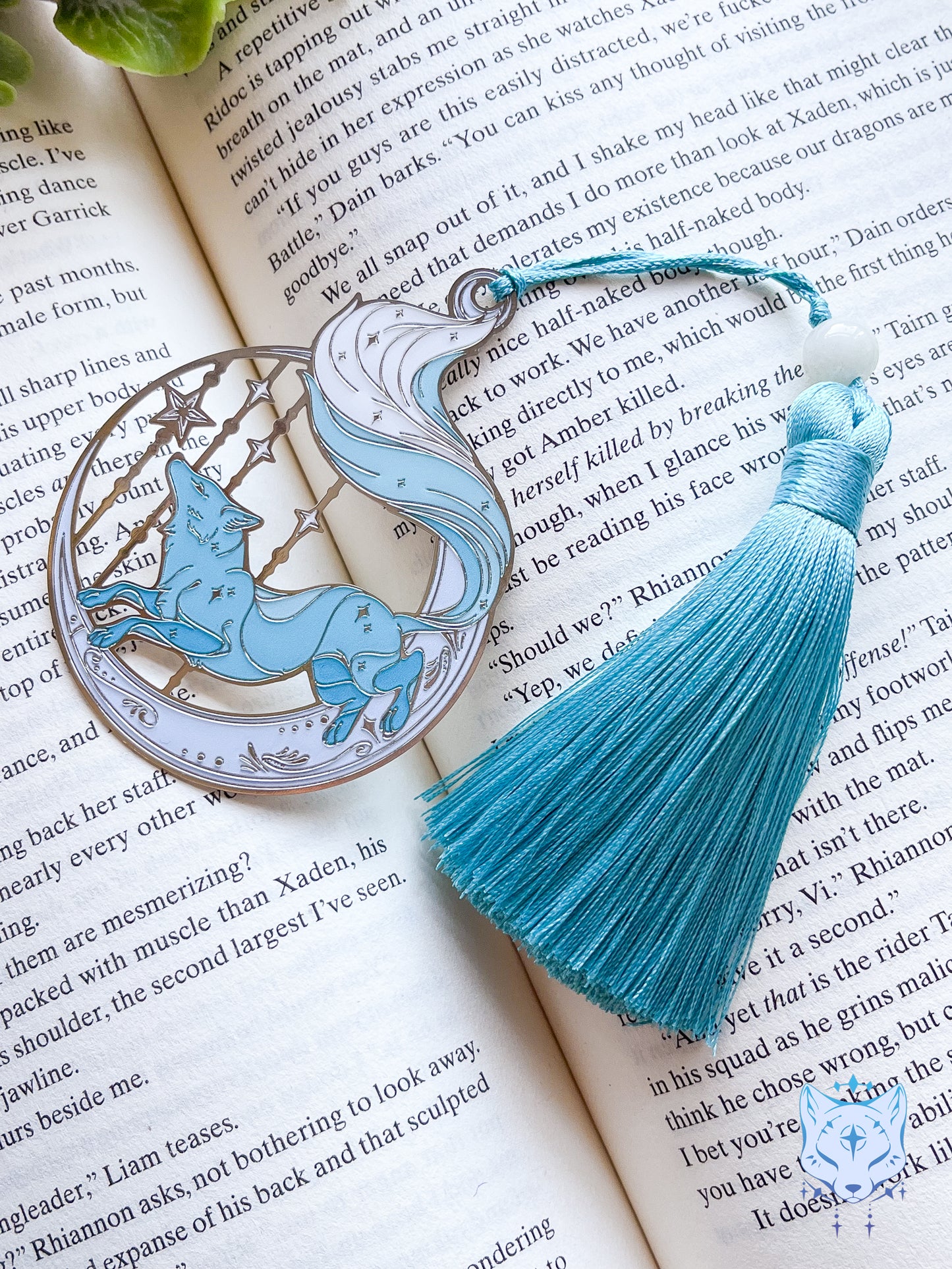 Circle Fox Bookmark | Blue