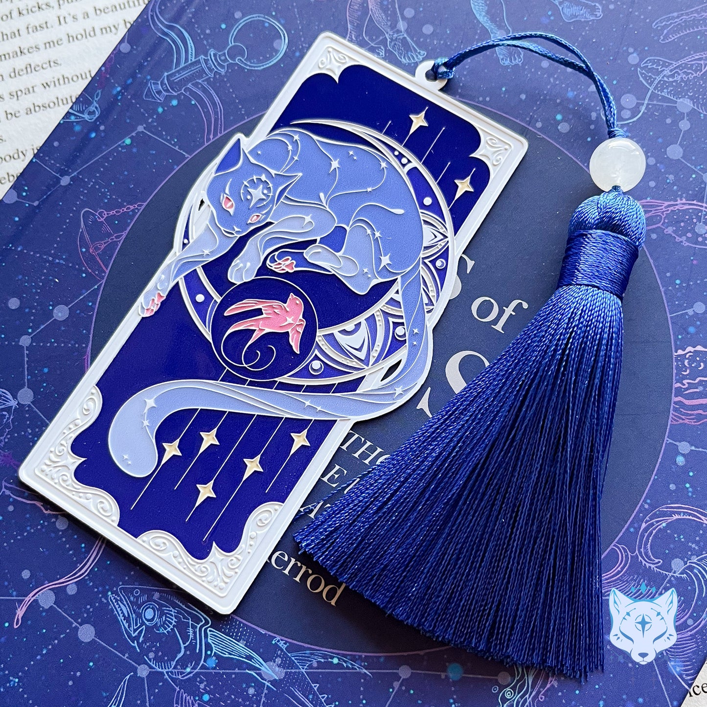 North Star Cat Bookmark | Blue/White