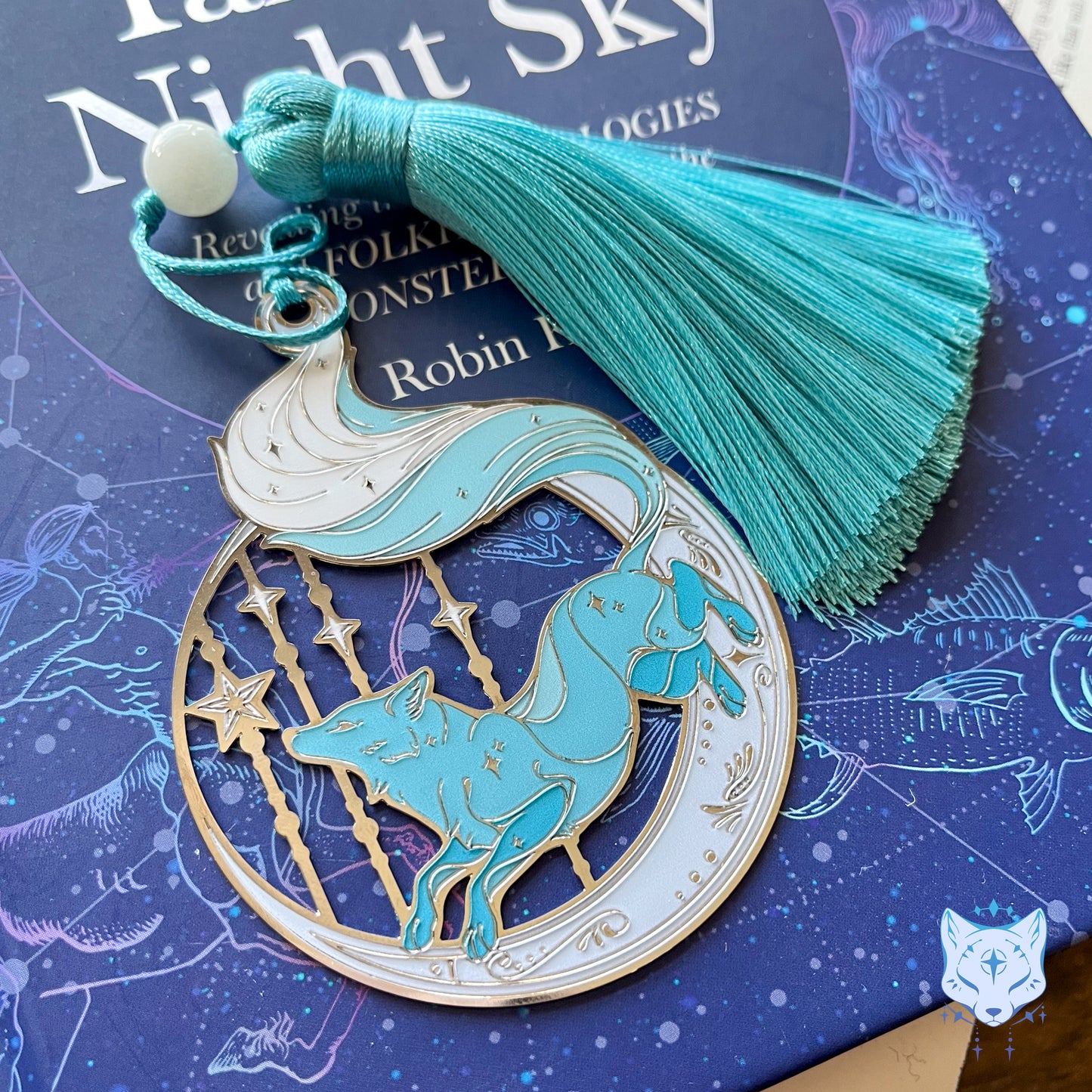 Circle Fox Bookmark | Blue