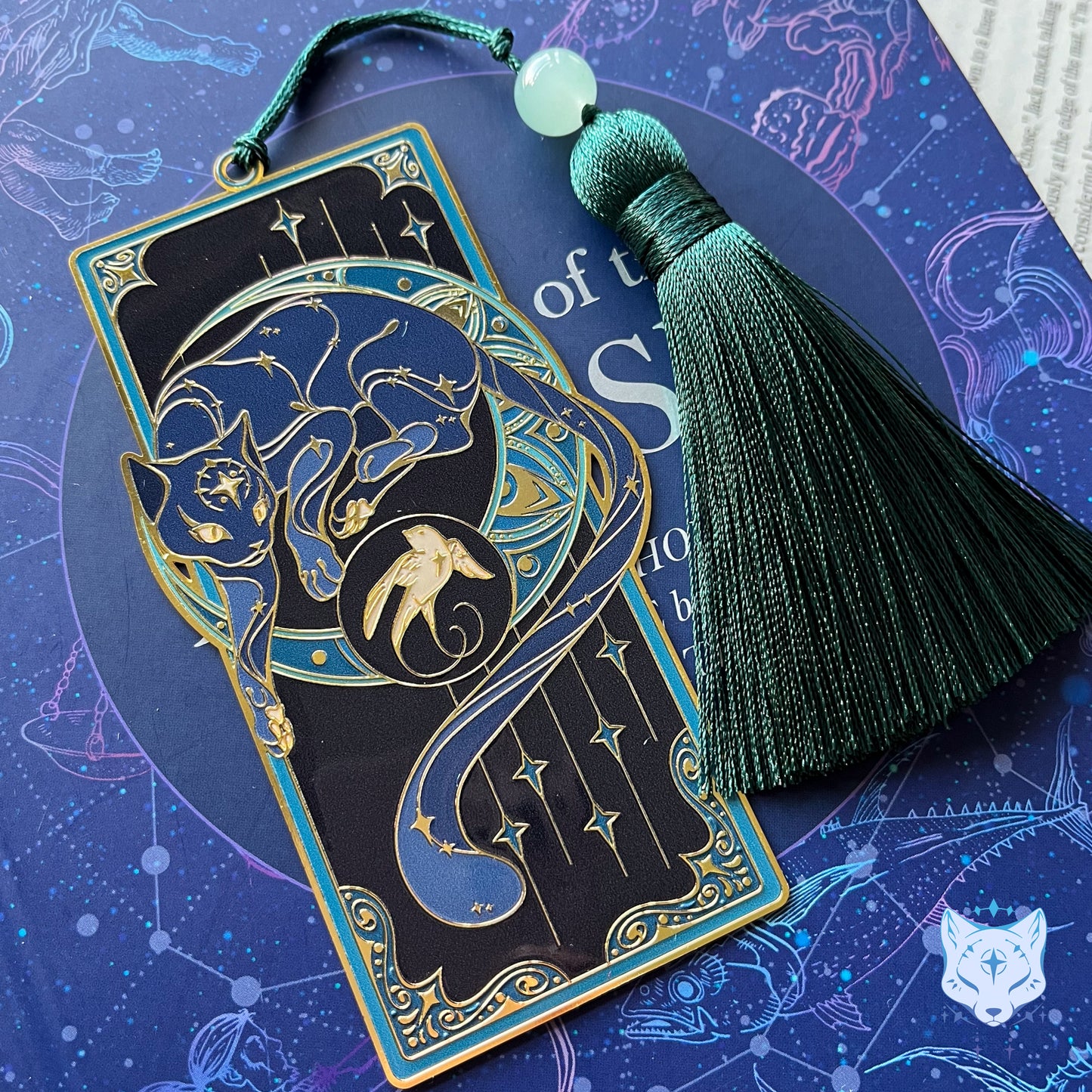 North Star Cat Bookmark | Green