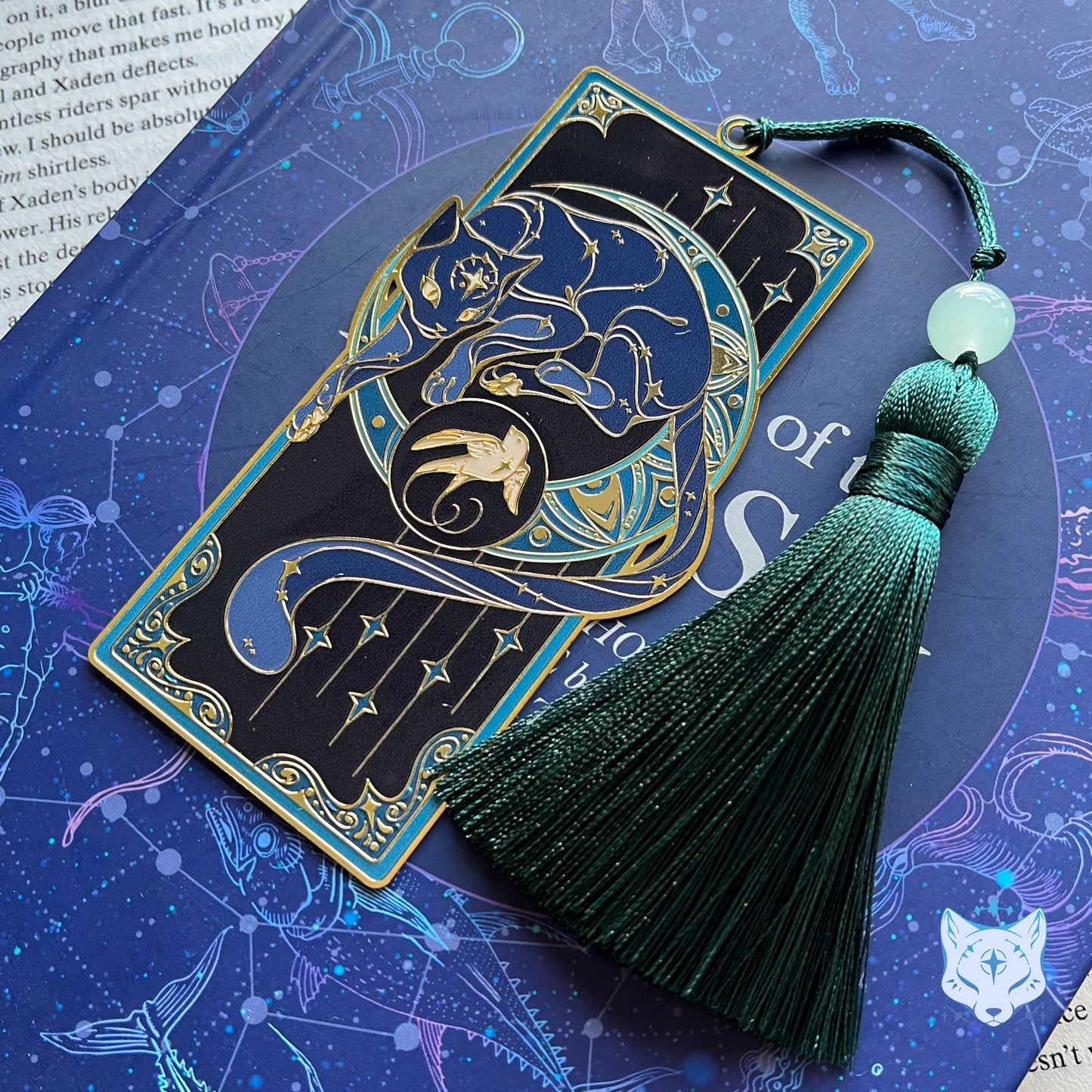 North Star Cat Bookmark | Green