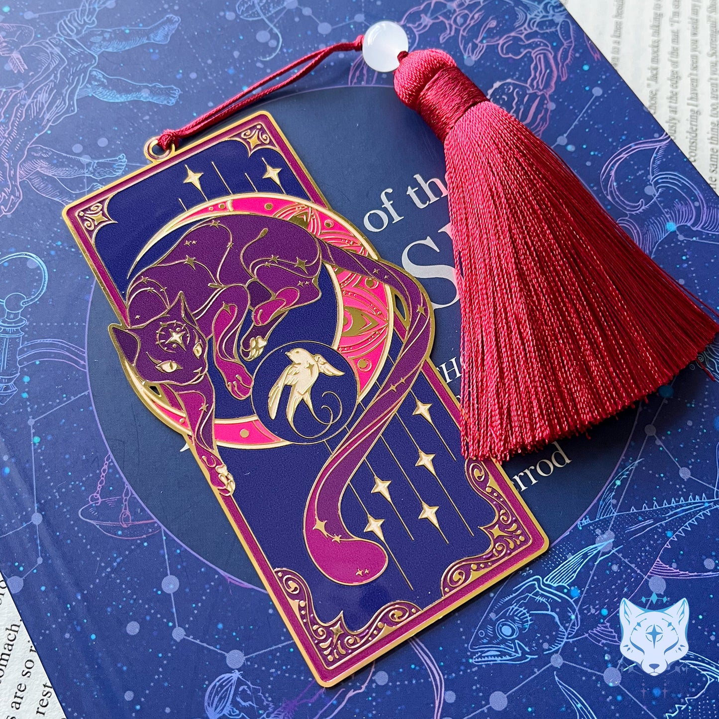 North Star Cat Bookmark | Red