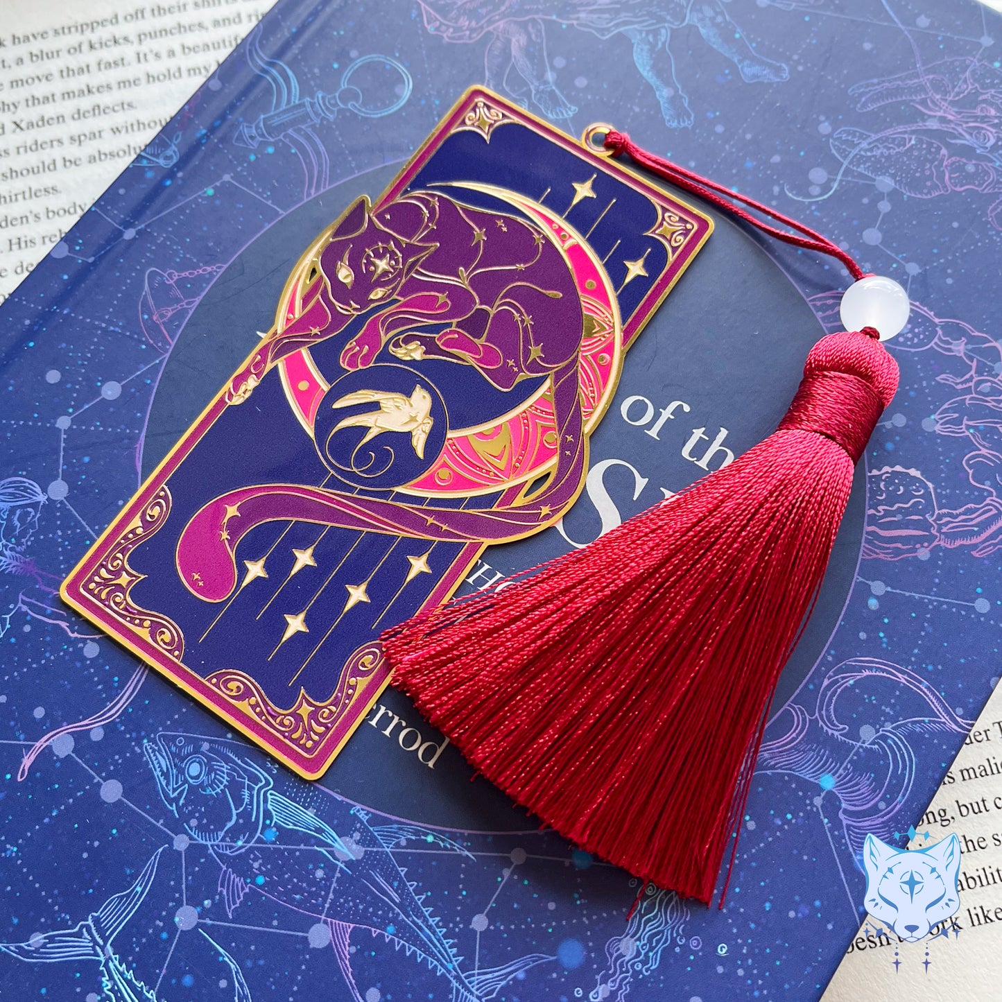 North Star Cat Bookmark | Red