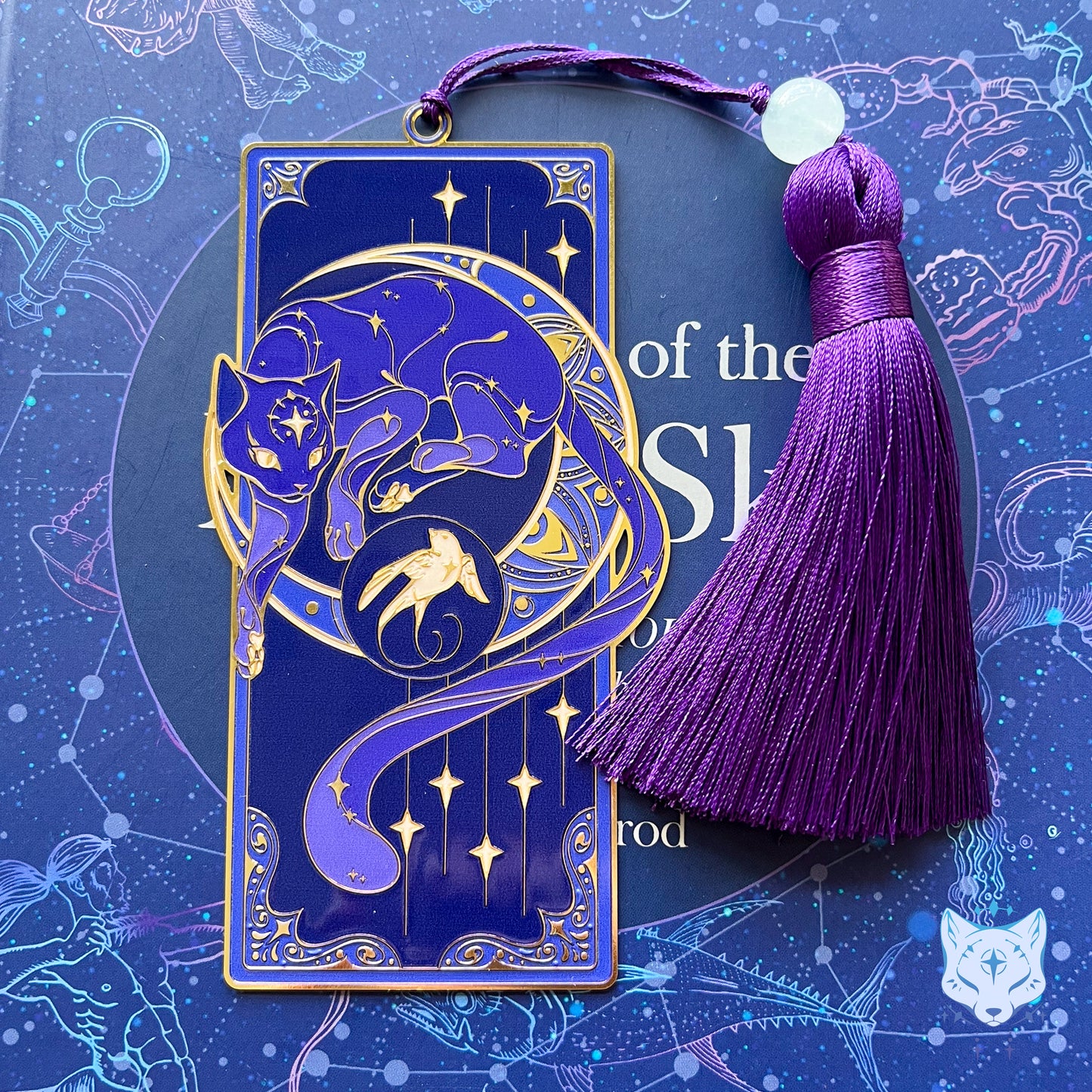 North Star Cat Bookmark | Purple