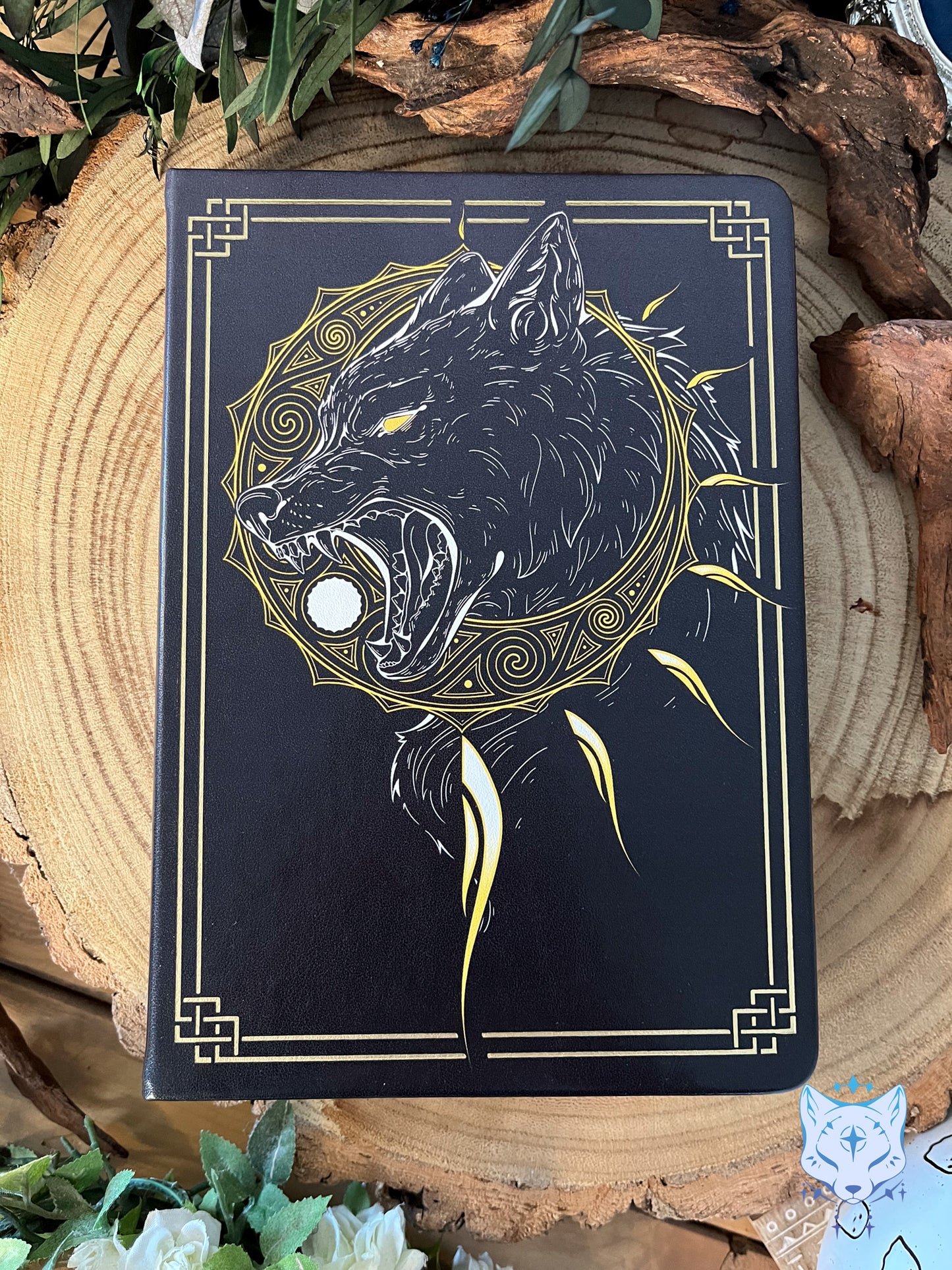 Norse Wolves - Sköll and Hati Hardback PU Leather Notebook