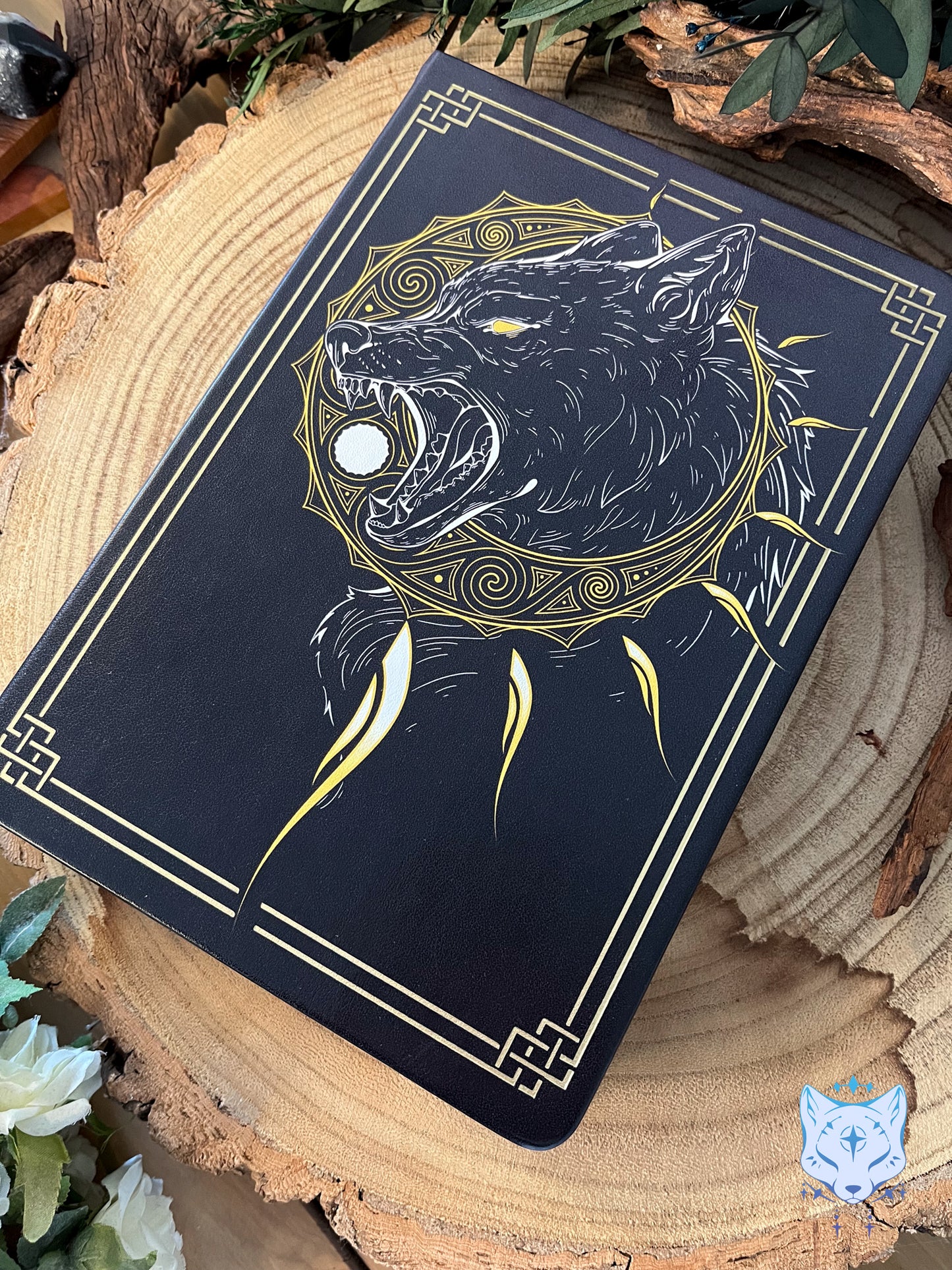 Norse Wolves - Sköll and Hati Hardback PU Leather Notebook