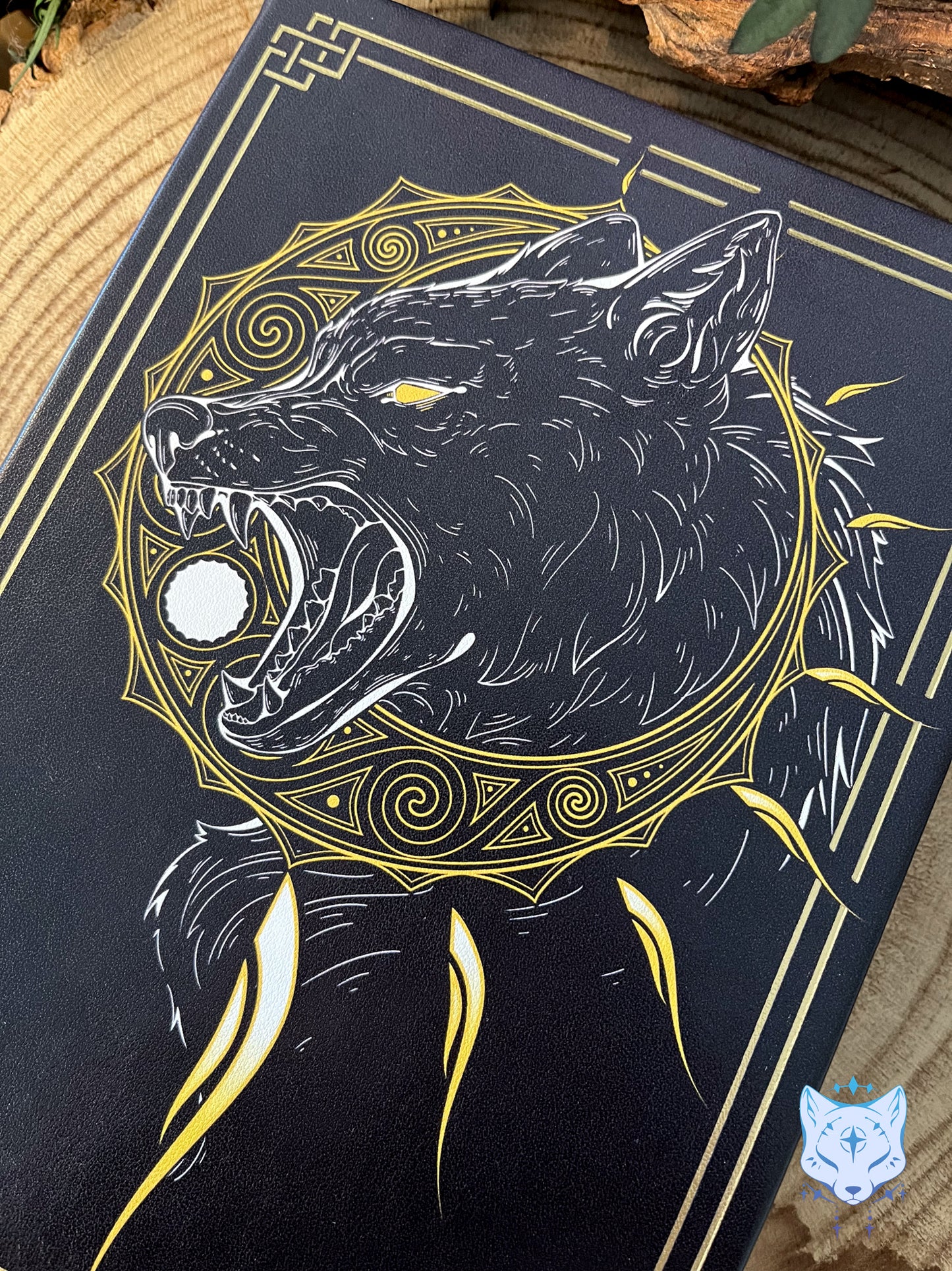 Norse Wolves - Sköll and Hati Hardback PU Leather Notebook