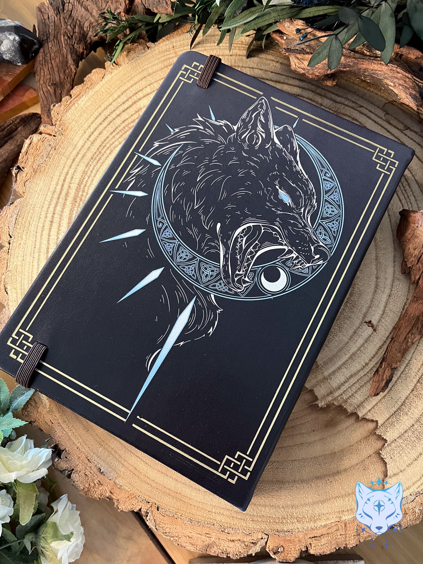 Norse Wolves - Sköll and Hati Hardback PU Leather Notebook