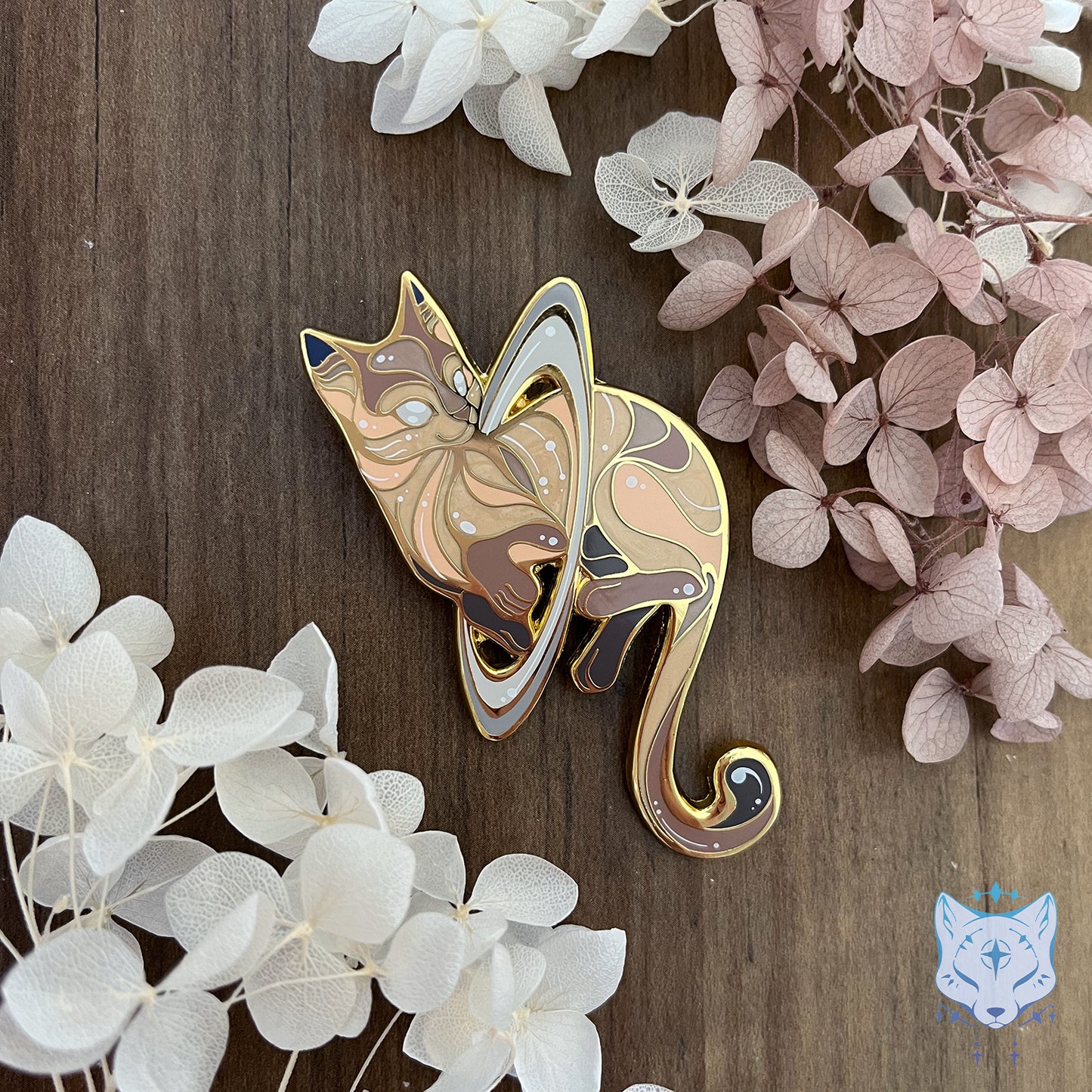 Saturn Cat Planet Pin