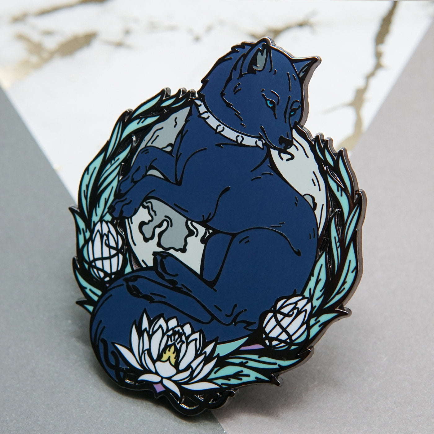 Blue Enamel Pin. Blue Pin Badge