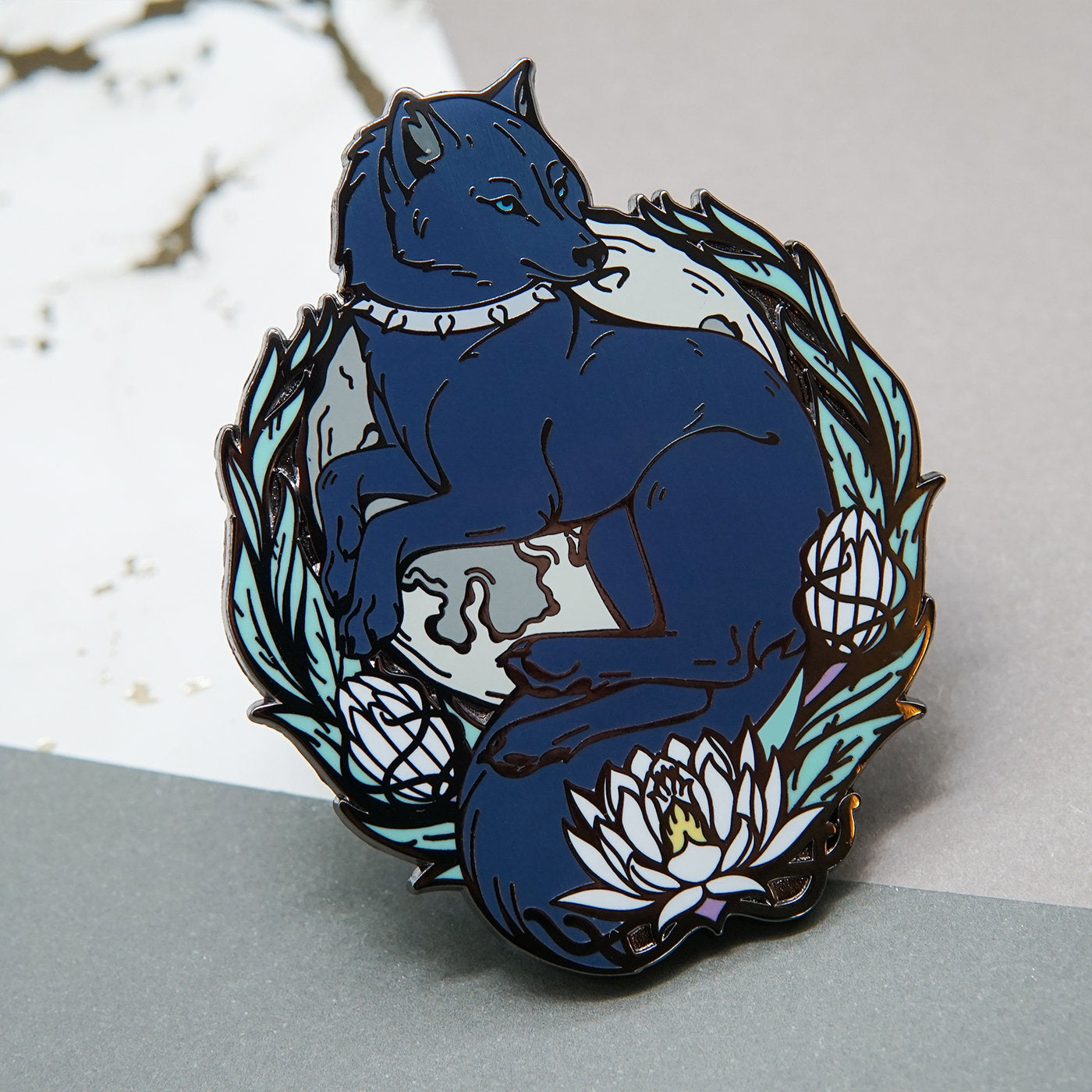 Blue Enamel Pin. Blue Pin Badge
