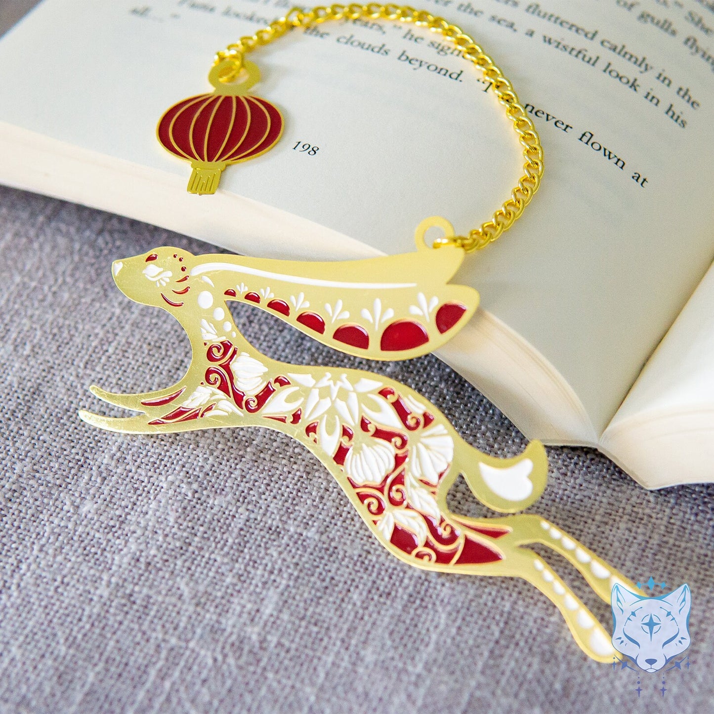 Floral Year of the Rabbit Metal Bookmark - LIMTED EDITION