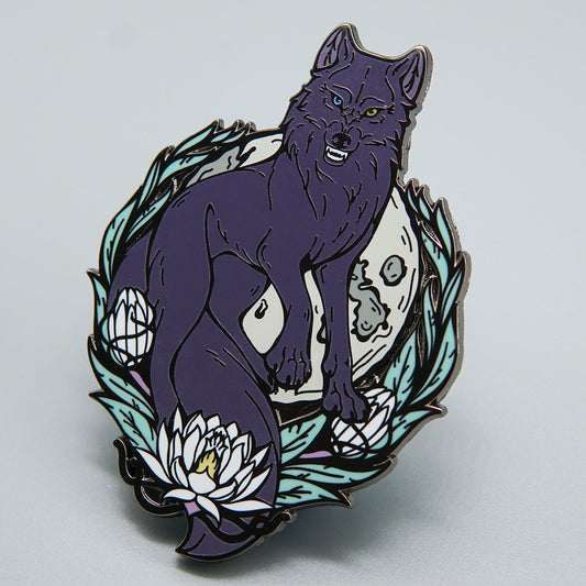 Darcia Enamel Pin | Darcia Pin Badge. Large 3.14 inch Black Nickel Hard Enamel Pin. Wolf's Rain enamel pin badge