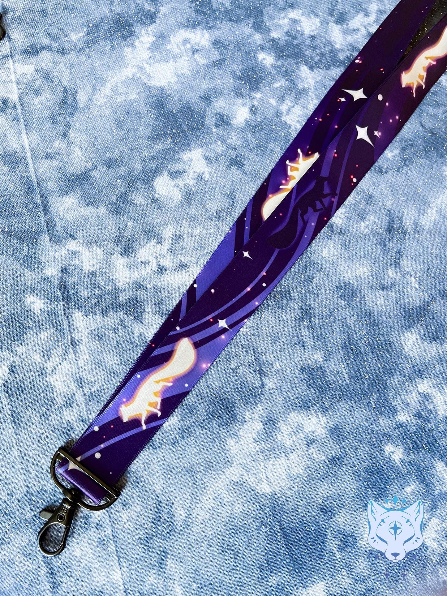 Star Foxes | Lanyard made from eco recycled plastic | 90cm x 2.5cm | breakaway clasp