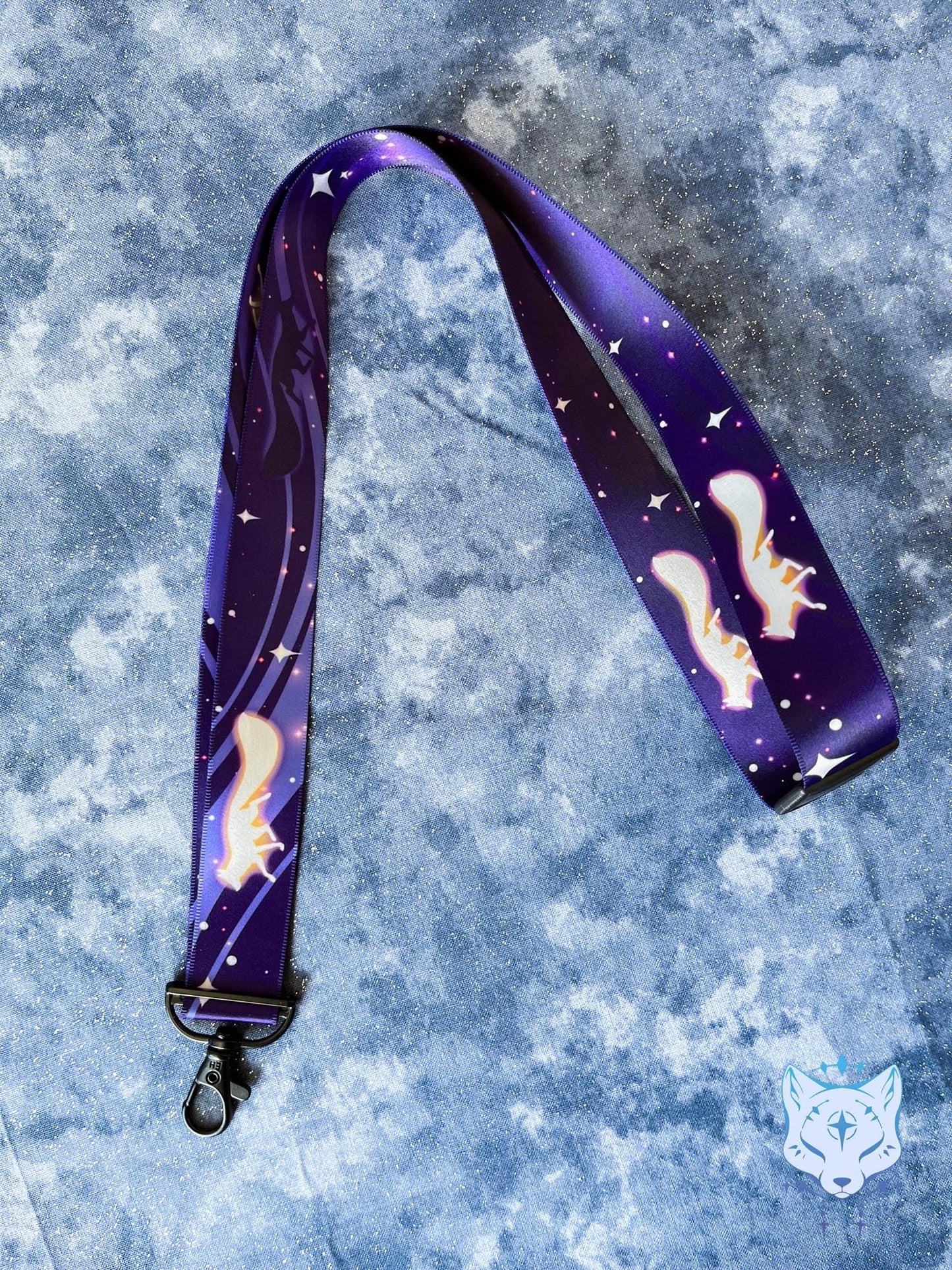 Star Foxes | Lanyard made from eco recycled plastic | 90cm x 2.5cm | breakaway clasp