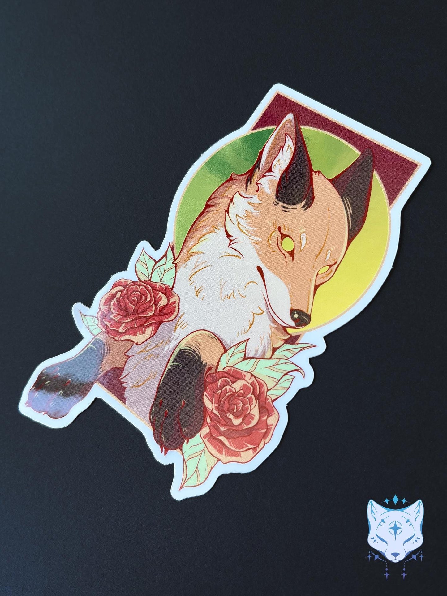 Fox Holographic Stickers | 10cm tall