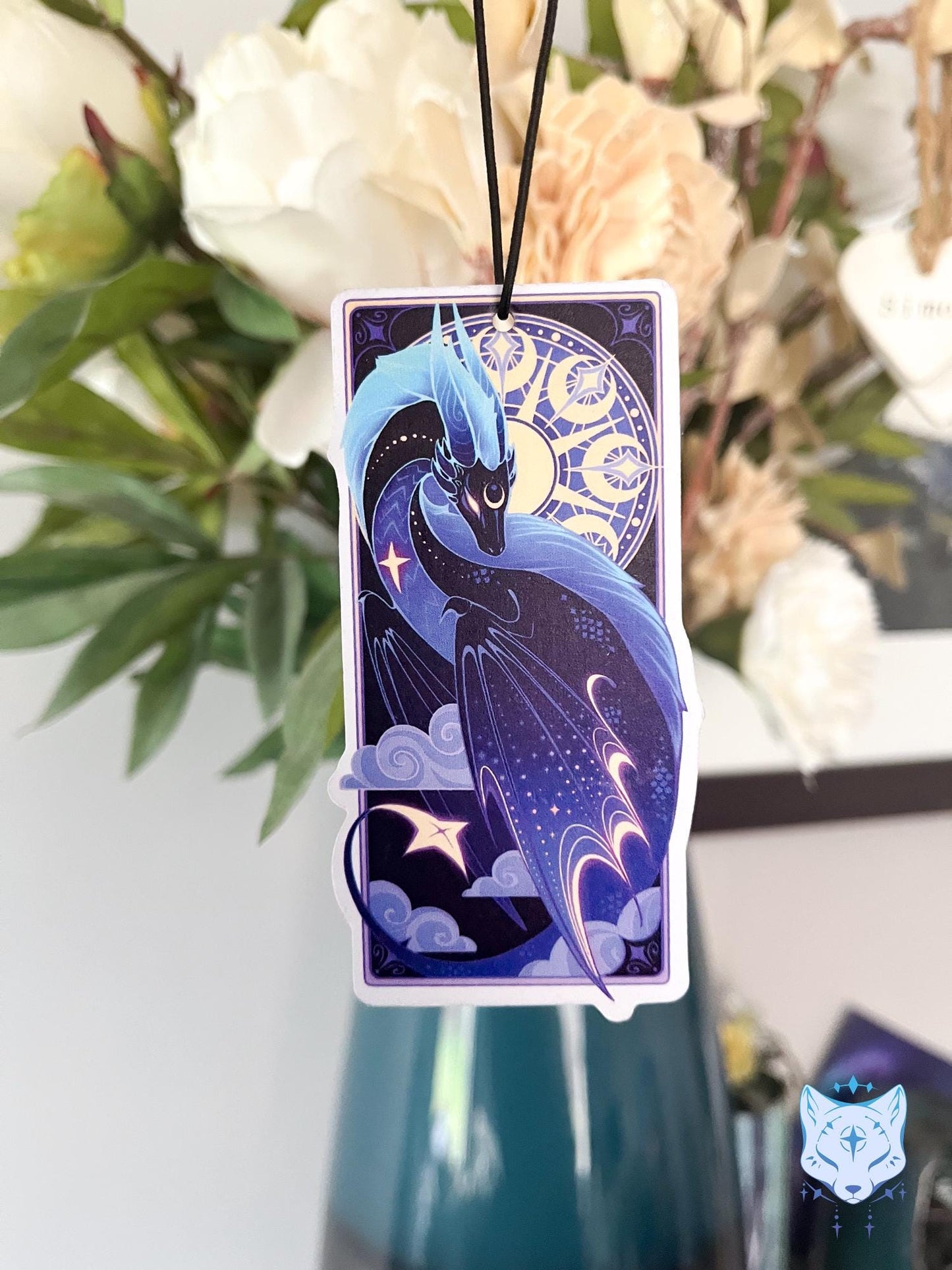 Moon Dragon Air Freshener - Double Sided - Black Ice Scent