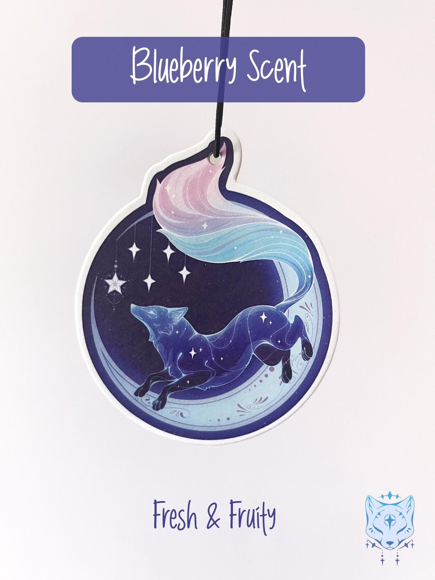 Lunar Fox Air Freshener - Double Sided - Blueberry Scent