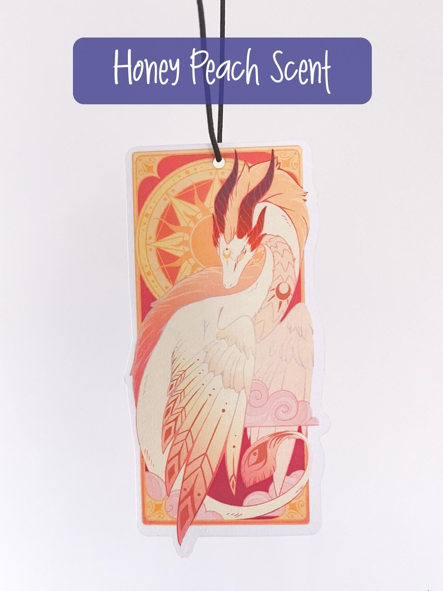 Sun Dragon Air Freshener - Double Sided - Honey Peach Scent
