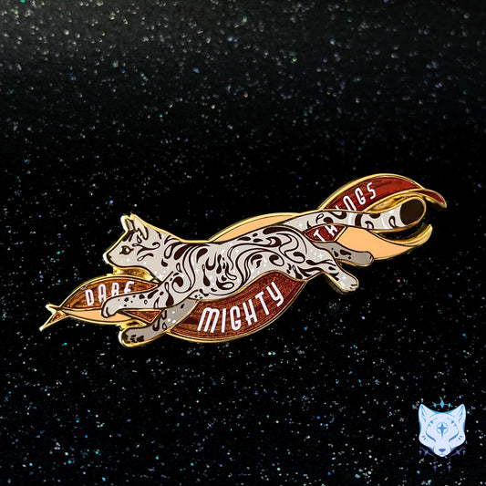 Comet LIMITED EDITION Cat Pin - 2.75" long Green Space Cat Pin