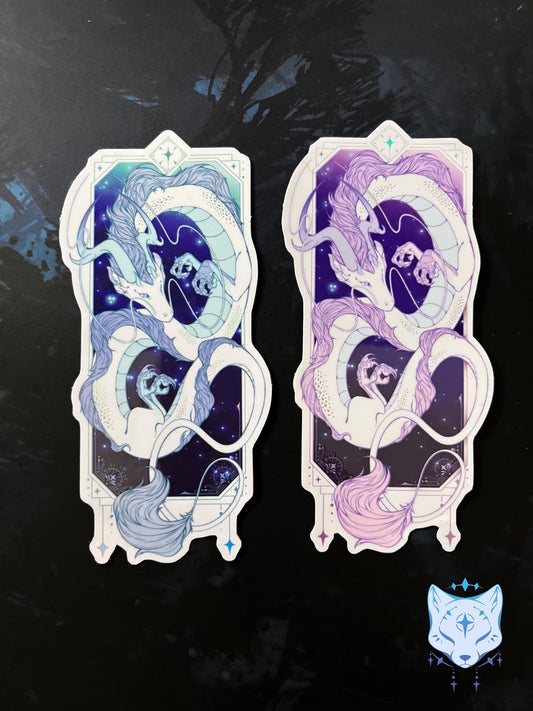 Dragon Stickers with subtle holo detail | 11.5cm tall