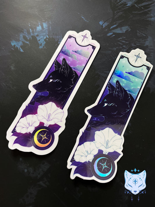 Black Fox Holographic Stickers | 13cm tall