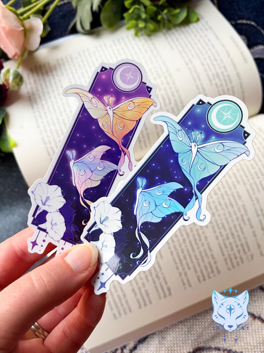 Lunar Moth Holographic Stickers | 11cm tall