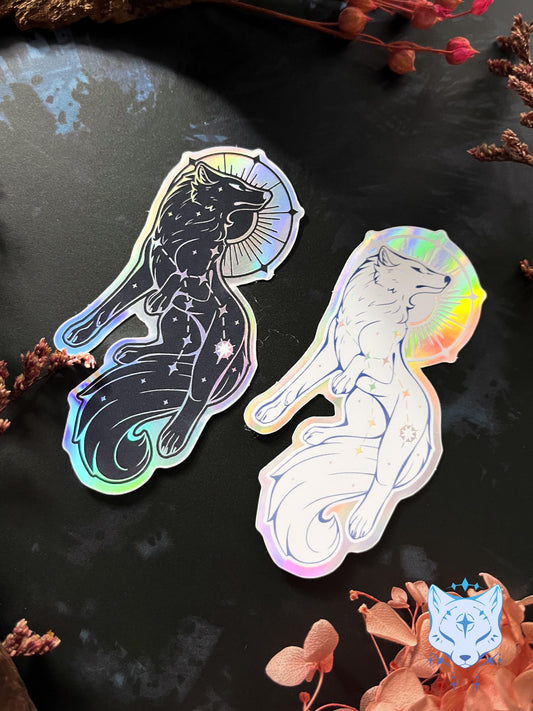Lupus Wolf Holographic stickers | 8cm tall