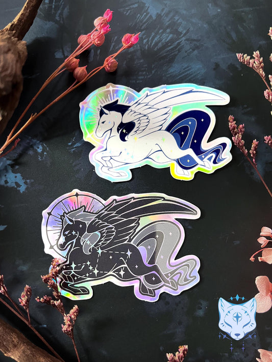 Pegasus Constellation Holographic stickers | 5cm tall