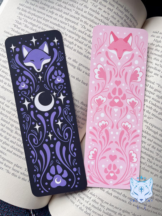 Celestial & Floral Fox Paper Bookmarks