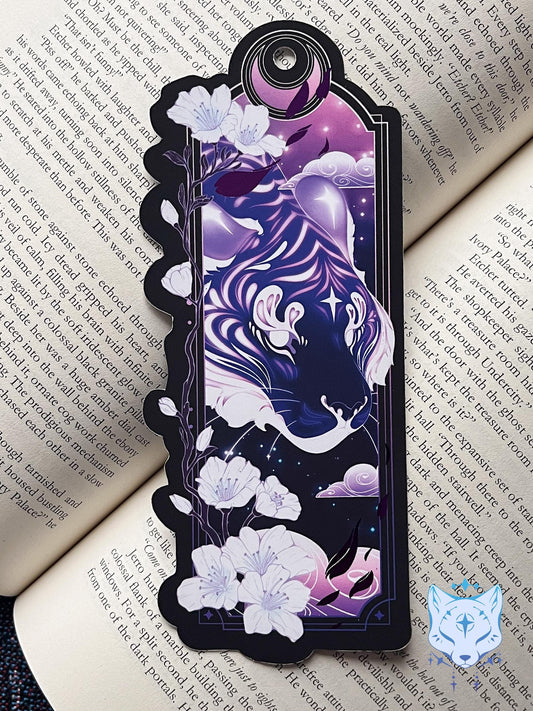 Purple Tiger Bookmark with foil detail