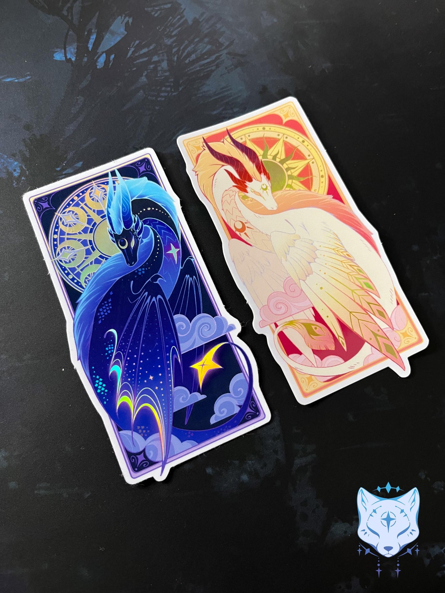 Dragon Holographic Stickers | 10cm tall