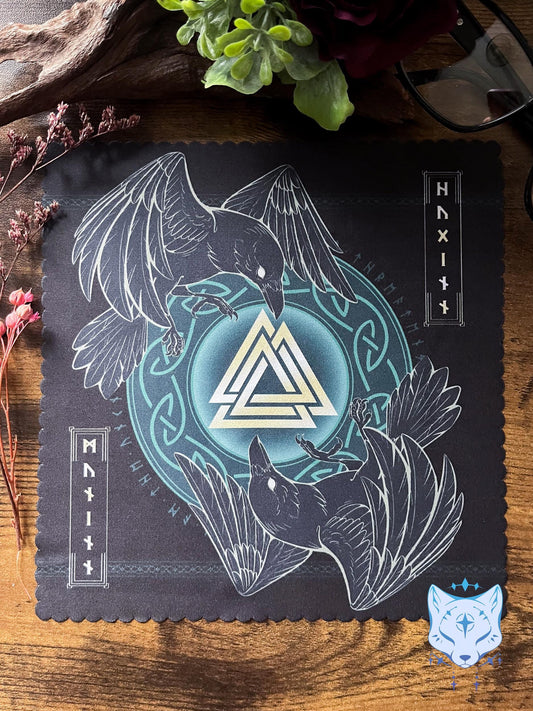 Odin's Ravens Microfibre Lens Cloth: Double Sided