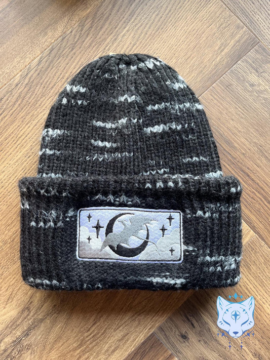 Black Moon Dragon - Embroidered Beanie