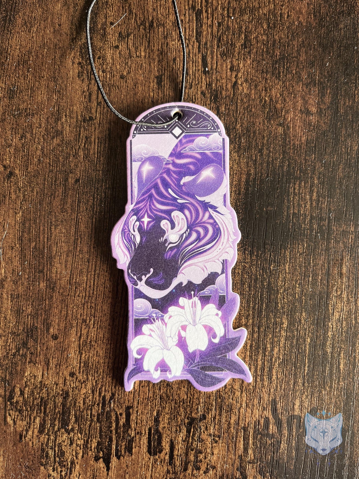 Lunar Tiger & Tiger Lilies Air Freshener - Double Sided - Rose Sandalwood Scent