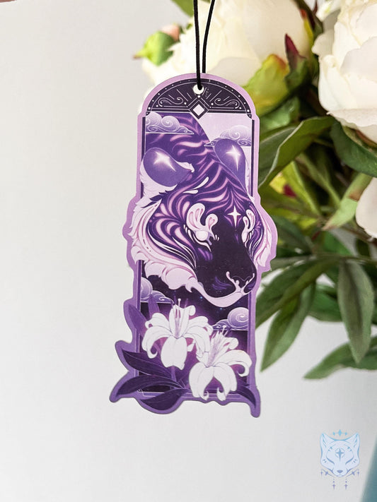Lunar Tiger & Tiger Lilies Air Freshener - Double Sided - Rose Sandalwood Scent